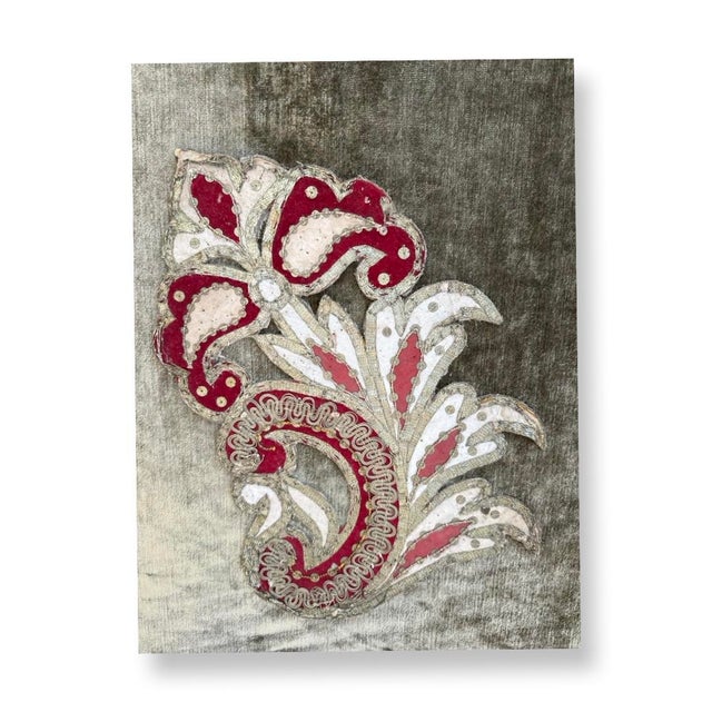 Early 19th Century Antique Italian Framed Embroidered Pieces.- A Pair For Sale - Image 5 of 8