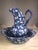 Pretty Victorian Blue and White Flower Wash Basin and Pitcher Ironstone. Complete your room with this feminine touch....