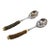 Vintage Stainless Steel and Horn Cutlery Serving Spoons, Wingen 1960s For Sale