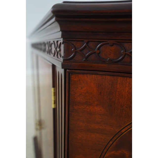 Henkel Harris Mahogany Inlaid Four Door Server Credenza For Sale - Image 16 of 18