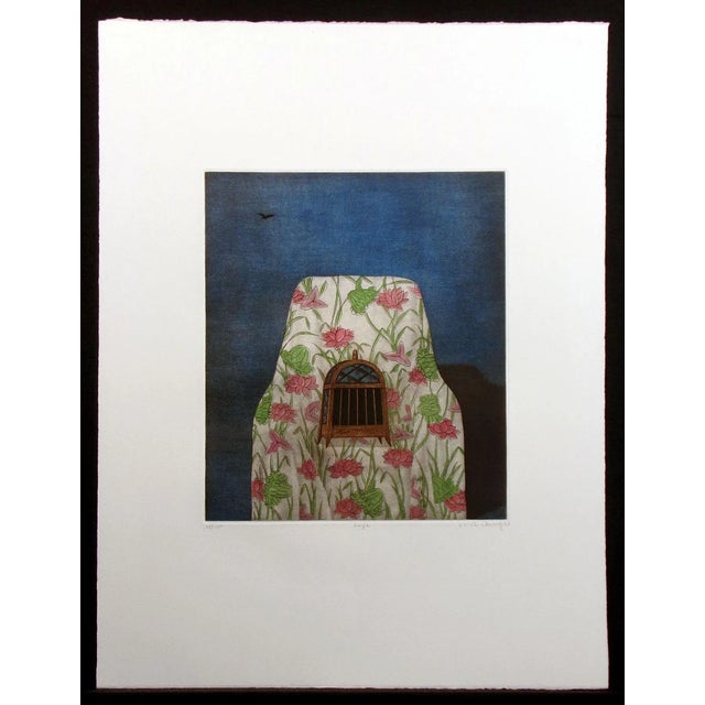 Original limited edition mezzotint etching by Korean artist Kyu-Baik Hwang. Hand signed, titled, dated and numbered by the...