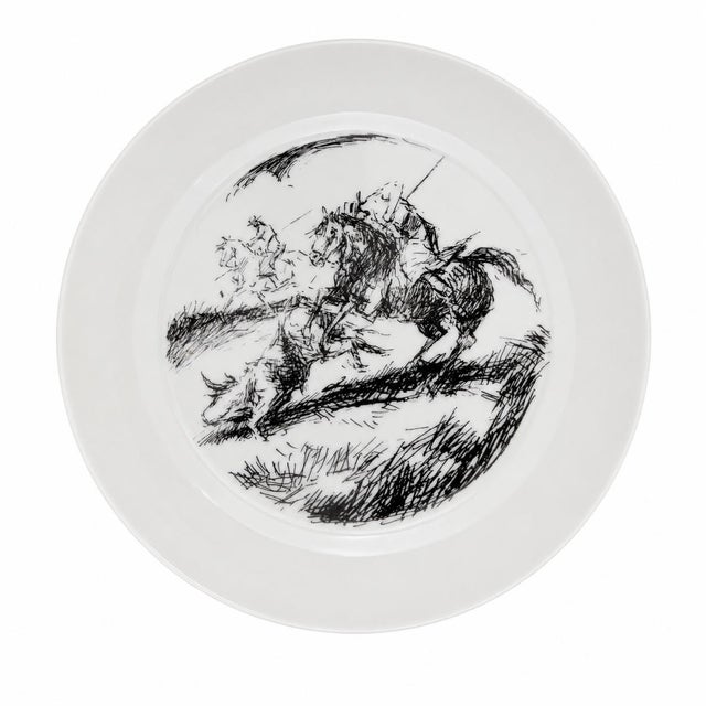 Vintage Spanish Bidasoa Bullfighting Porcelain Plates by Antonio Casero Set of 8 For Sale In Palm Springs - Image 6 of 11