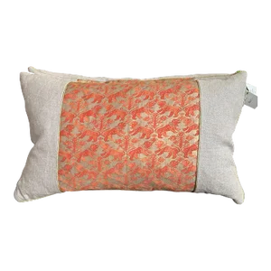 Mariano Fortuny Orange & Gold Italian Designer Down Filled Pillow
