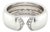 Mid 20th Century Cartier Double C Diamond Cuff Ring 18K White Gold Size 53 US 6.5 w/Papers For Sale