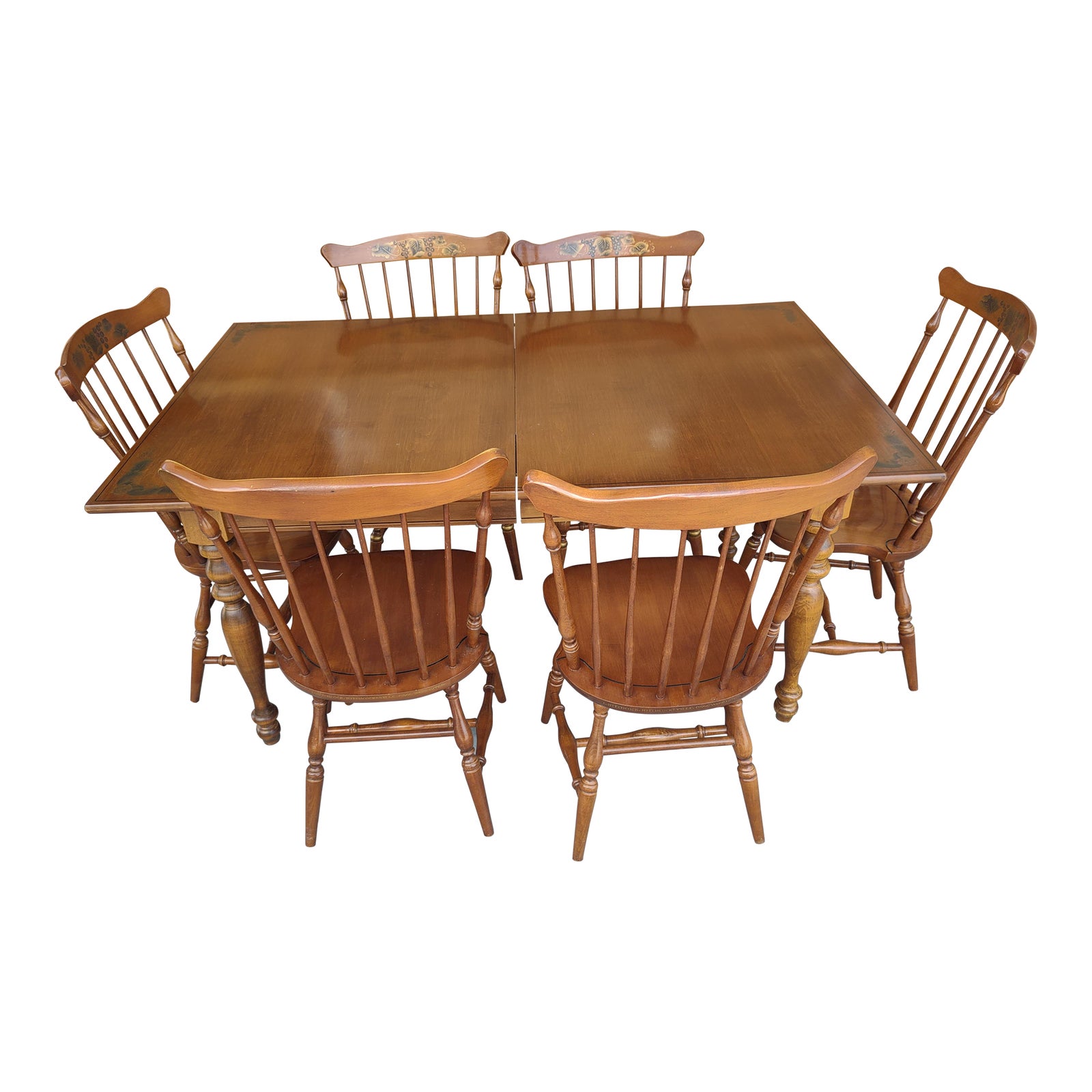 1990s Vintage Hitchcock Dining Set Chairish