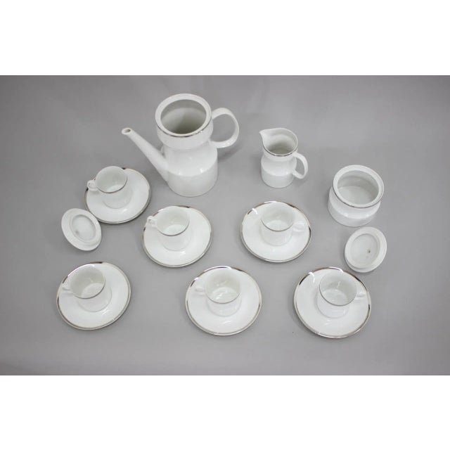 Nefertiti Porcelain Tea Set by Jaroslav Jezek, Czechoslovakia, 1964, Set of 9 For Sale - Image 6 of 12