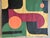 This is an original painting, acrílic on paper, evoking the 70’s that will go great in any modern deco. It can go vertical...