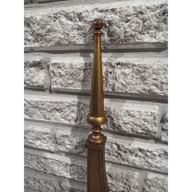 Heritage Pair of Gothic Cathedral Giltwood Wall Mirrors With Finials For Sale - Image 4 of 6