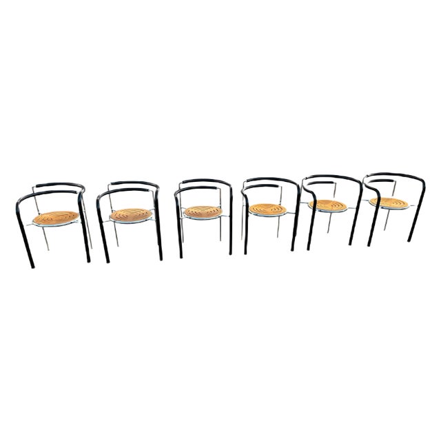 Dark Horse Armchairs by Rud Thygesen & Johnny Sørensen, 1980s, Set of 6 For Sale