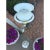 1930s Art Deco Slivered Metal Torchiere & Milk Glass Diffuser For Sale - Image 9 of 13