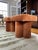 Modern Orange Velvet Stool Pair For Sale - Image 3 of 6