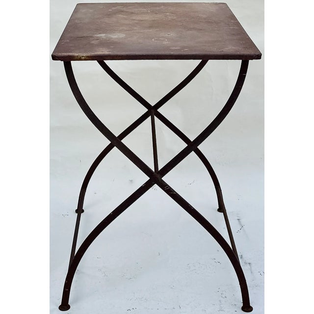 Antique French Iron Garden Table, Rectangular Top, Circa 1900 For Sale In New York - Image 6 of 12