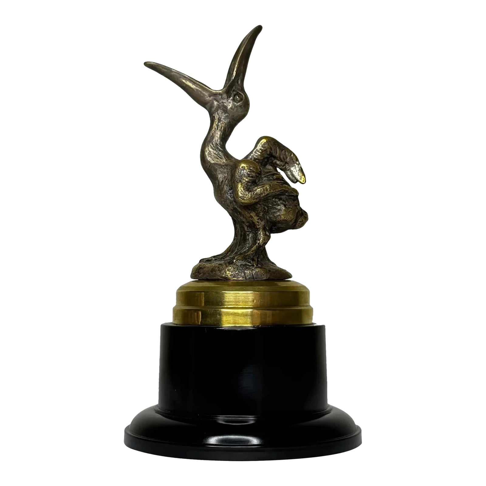 1920s Majestic Spanish Art Deco Pelican Bird Mascot Sculpture | Chairish