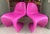 Extremely Rare Set of Five Verner Panton Hot Pink Chairs, Circa 2001 For Sale In San Francisco - Image 6 of 12