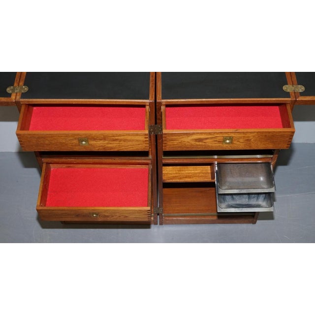 Vintage Danish Teak Captain's Campaign Bar by Reno Wahl for Dyrlund For Sale - Image 13 of 15