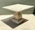 Vintage Square Stone Top Pedestal Dining Table For Sale - Image 15 of 15