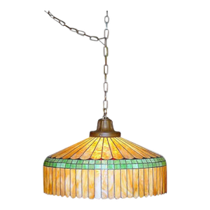 Leaded Glass Albert Sechrist Chandelier