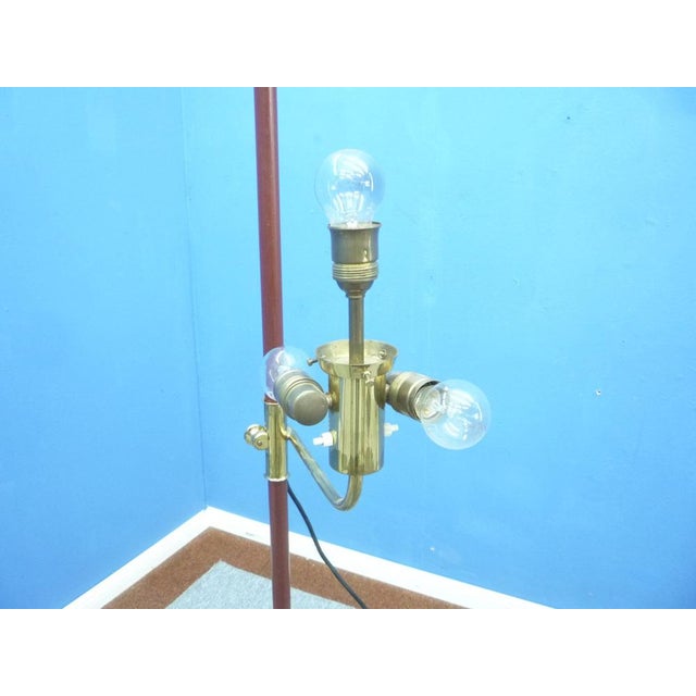 Brass and Teak Floor Lamp by Florian Schulz, 1950s For Sale - Image 11 of 16