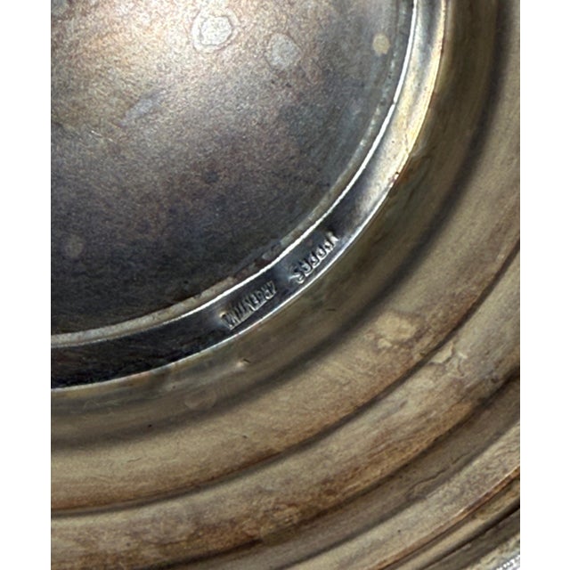 Silver Vintage Plata Lappas Argentinian Silver Plate Water Pitcher W/ Leather Handle For Sale - Image 8 of 9