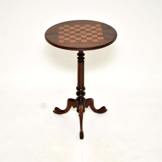 An amazing antique Victorian inlaid chess table. This was made in England, it dates from around the 1860-1880’s period. It...