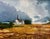 1980s Original Impressionist Oil Painting New England Landscape With Church For Sale - Image 5 of 7
