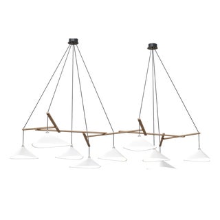 Emily Group of Nine Pendant Light in White Semi-Matte by Daniel Becker for Moss Objects For Sale