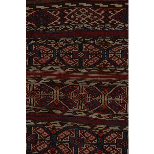 Late 19th Century Antique Tribal Bag & Flatweave Textile With Geometric Patterns, From Rug & Kilim For Sale In New York - Image 6 of 7