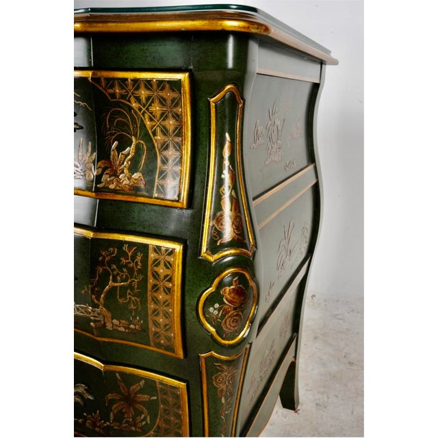 Contemporary John Widdicomb Louis XV-Style Chinoiserie Commode For Sale - Image 9 of 11