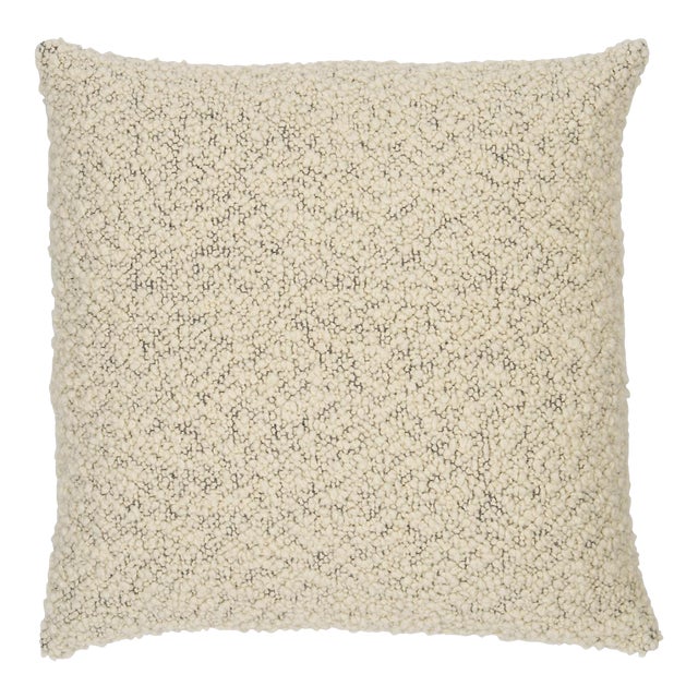 Schumacher Margarete 20" Pillow in Ivory on Charcoal For Sale