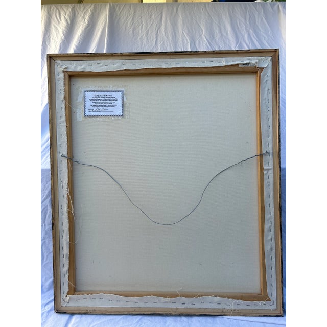 Wood Late 20th Century Fauvist Blue Girl Original Oil Painting on Canvas by Rob Coons For Sale - Image 7 of 9