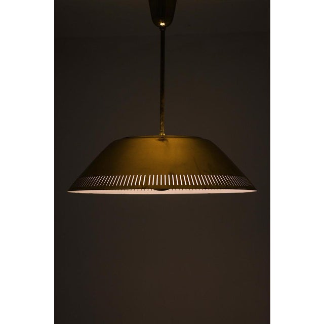 Ceiling Lamp in Brass and Glass from Lisa Johansson-Pape, 1950s For Sale - Image 4 of 10
