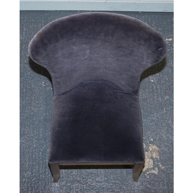 Vintage Richmond Desk or Dining Chair in Navy Velvet with Studs from Halo For Sale - Image 5 of 18