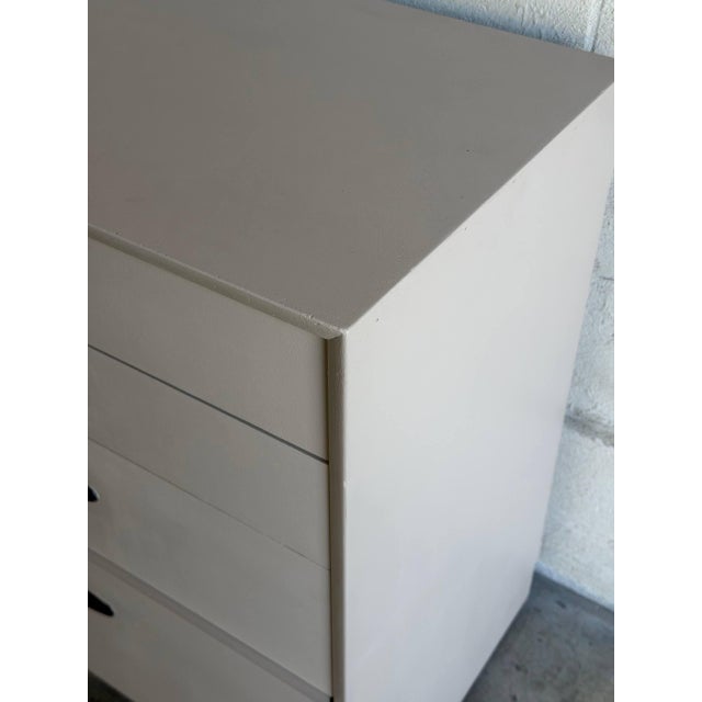 In Style of Henredon Painted Walnut Dresser Lowboy Mid-Century Modern 1960s For Sale - Image 9 of 10