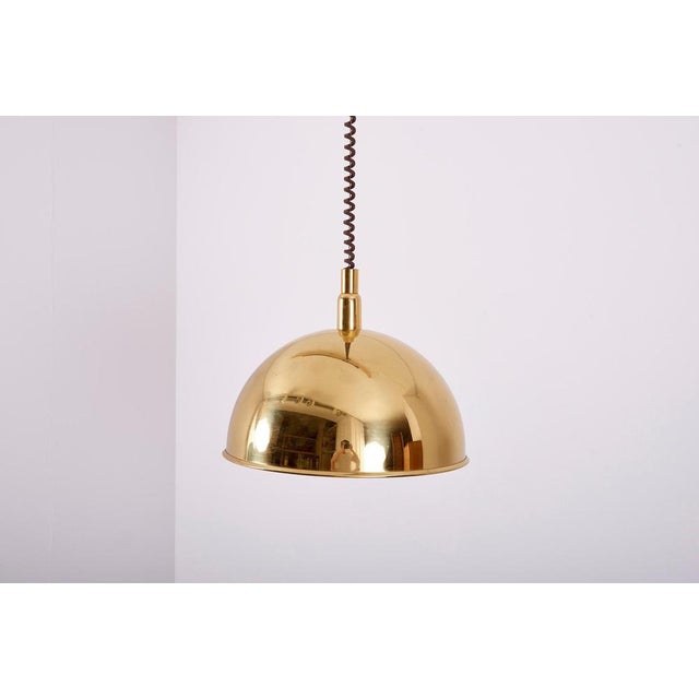 German Pendant Lamp in Brass by Florian Schulz, 1970s For Sale - Image 12 of 14