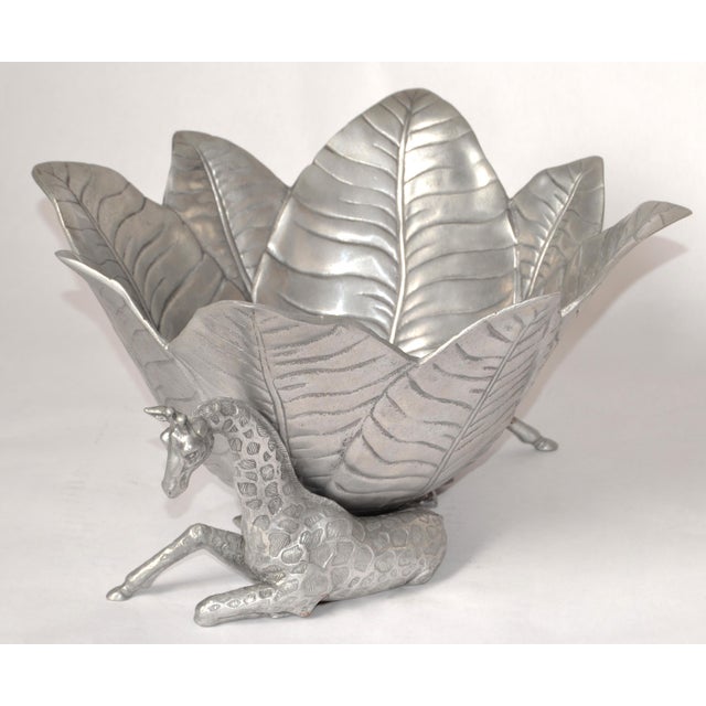 Whimsical Arthur Court Safari Themed Ice Bucket or Wine Cooler for Champagne Lovers. Made out of Sandblast Aluminum and...