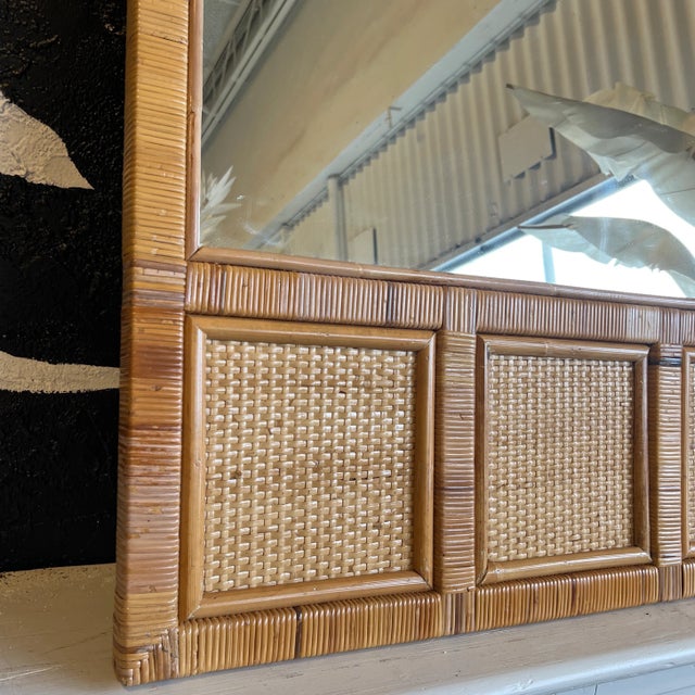 Vintage Rattan Wall Mirror Chairish
