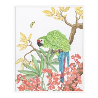 Welcome to the Jungle by Allison Cosmos in White Framed Paper, XS Art Print For Sale