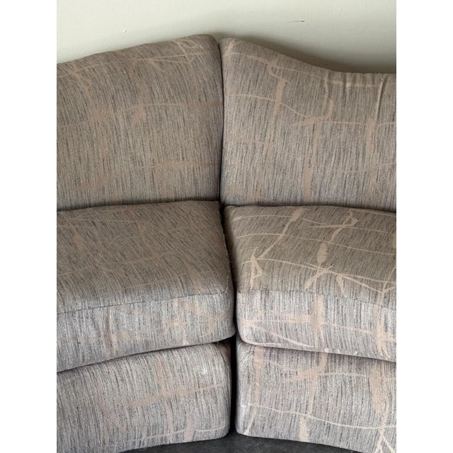 Textile 1980s Postmodern Curved Sculptural Sectional For Sale - Image 7 of 8