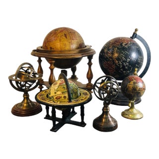 1980s Miniature World Globe Collection - Set of 6 For Sale
