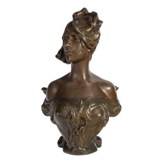 Antique Art Nouveau Sculpture by Nelson, 1890s For Sale