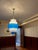 Striking mid-century Venetian glass chandelier crafted in richly saturated cobalt blue hand-blown glass, dating from the...