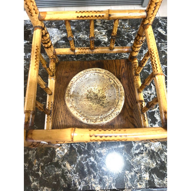 Late 19th Century 19th Century Antique English Victorian Burnt Bamboo Umbrella/Cane Stand Circa 1890 For Sale - Image 5 of 11