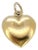 Vintage 9k Gold Puffy Heart Charm For Sale