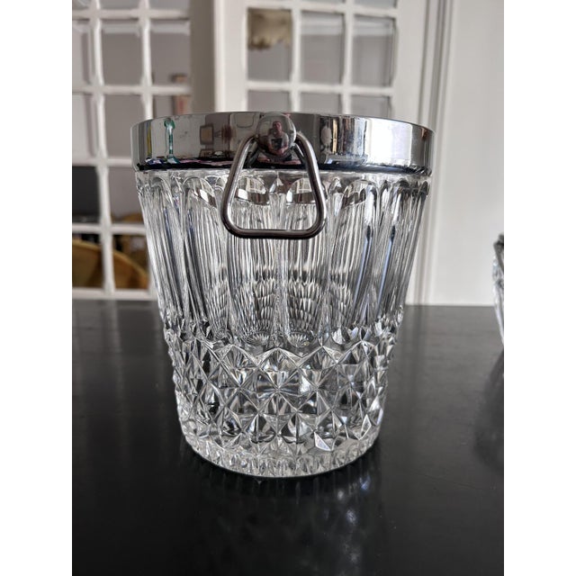 Metal Crystal and Silver-Plated Metal Buckets, 1970s, Set of 2 For Sale - Image 7 of 11