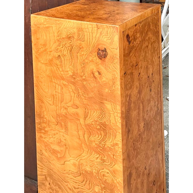 Vintage Burl Wood Pedestal For Sale - Image 4 of 12