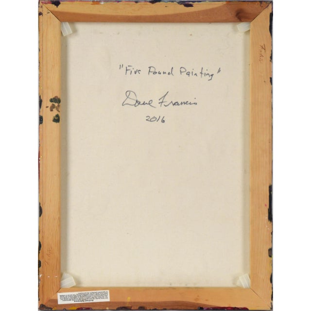 "Five Pound Painting" - Abstract Expressionist Composition in Acrylic on Canvas by Charles David Francis For Sale - Image 9 of 9