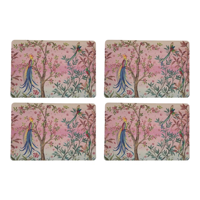 Resplendant Quesal Prism, 17" Rectangle Pebble Placemats, Set of 4 For Sale