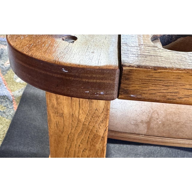 70's MCM Mersman Oak Smoked Glass End Table For Sale - Image 11 of 14