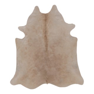 Rug & Kilim’s Large Cowhide Rug in Beige and Cream White Tones For Sale