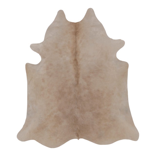 Rug & Kilim’s Large Cowhide Rug in Beige and Cream White Tones For Sale